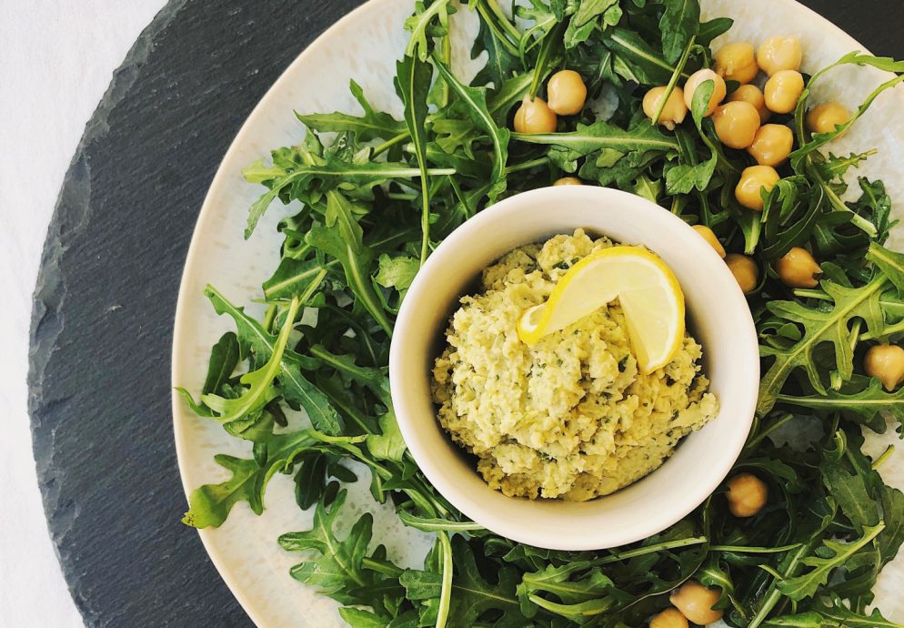 Rucola-Zitronen-Hummus